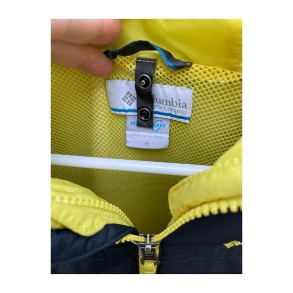 Columbia Jacket Black Yellow Fall Light Sz Youth M - Picture 2 of 7